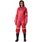 Trade Polycotton Conti Suit - Reflective Arms & Legs - Orange Tape - Image 2