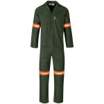 Acid Resistant Polycotton Conti Suit - Reflective Arm, Legs & Back - Orange Tape - Image 4