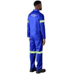 Safety Polycotton Boiler Suit - Reflective Arms & Legs - Yellow Tape - Image 3