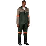 Site Premium Two-Tone Polycotton Jacket - Reflective Arms - Orange Tape - Image 9
