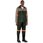 Site Premium Two-Tone Polycotton Jacket - Reflective Arms - Orange Tape - Image 6