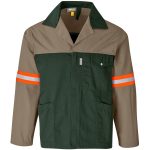 Site Premium Two-Tone Polycotton Jacket - Reflective Arms - Orange Tape - Image 11