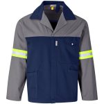 Site Premium Two-Tone Polycotton Jacket - Reflective Arms & Back - Yellow Tape - Image 12