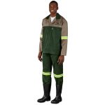 Site Premium Two-Tone Polycotton Jacket - Reflective Arms & Back - Yellow Tape - Image 6