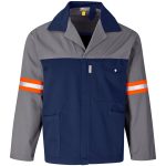 Site Premium Two-Tone Polycotton Jacket - Reflective Arms & Back - Orange Tape - Image 8