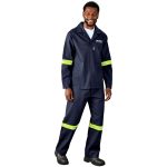 Artisan Premium 100% Cotton Jacket - Reflective Arms & Back - Yellow Tape - Image 7