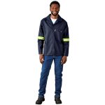 Artisan Premium 100% Cotton Jacket - Reflective Arms & Back - Yellow Tape - Image 12