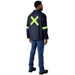 Artisan Premium 100% Cotton Jacket - Reflective Arms & Back - Yellow Tape - Image 3