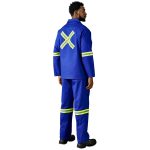Artisan Premium 100% Cotton Jacket - Reflective Arms & Back - Yellow Tape - Image 8