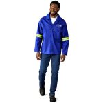 Artisan Premium 100% Cotton Jacket - Reflective Arms & Back - Yellow Tape - Image 5