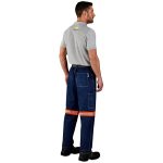 Cast Premium 100% Cotton Denim Pants - Reflective Legs - Orange Tape - Image 2
