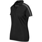 Ladies Nautilus Golf Shirt - Black - Image 3