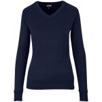 Ladies Long Sleeve Peru V-Neck Jersey - Navy