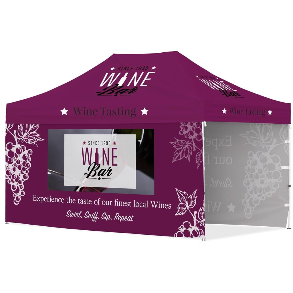 DEFAULT_1024X1024 Ovation Sublimated Gazebo 4.5m X 3m - 2 Long Full-Wall Skins - Image 1
