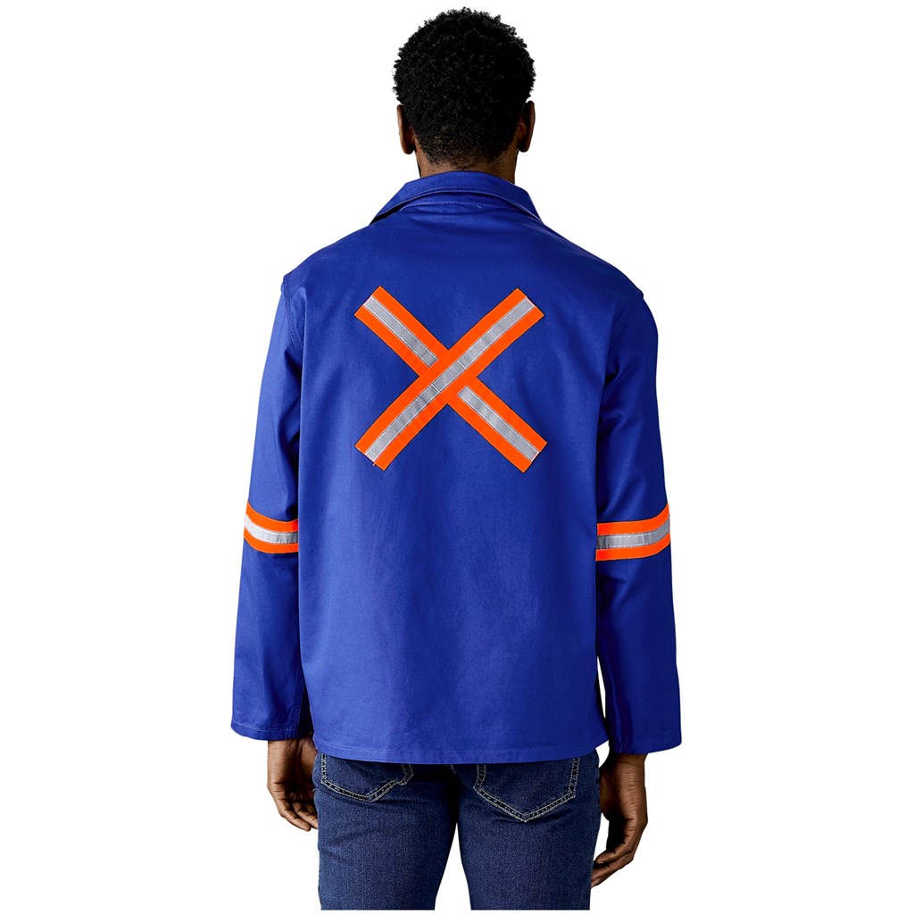 DEFAULT_1024X1024 Artisan Premium 100% Cotton Jacket - Reflective Arms & Back - Orange Tape - Image 1