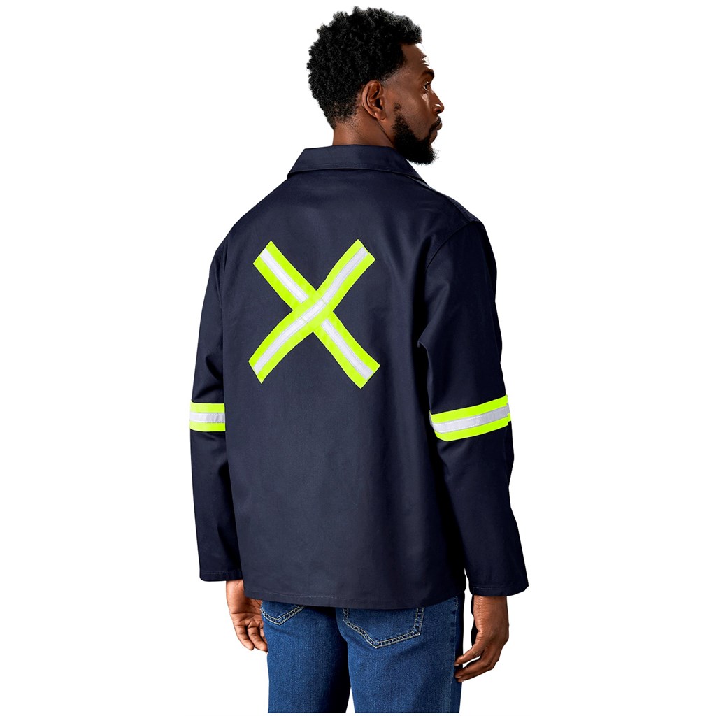 DEFAULT_1024X1024 Artisan Premium 100% Cotton Jacket - Reflective Arms & Back - Yellow Tape - Image 1