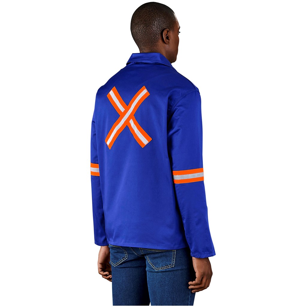 DEFAULT_1024X1024 Site Premium Polycotton Jacket - Reflective Arms & Back - Orange Tape - Image 1