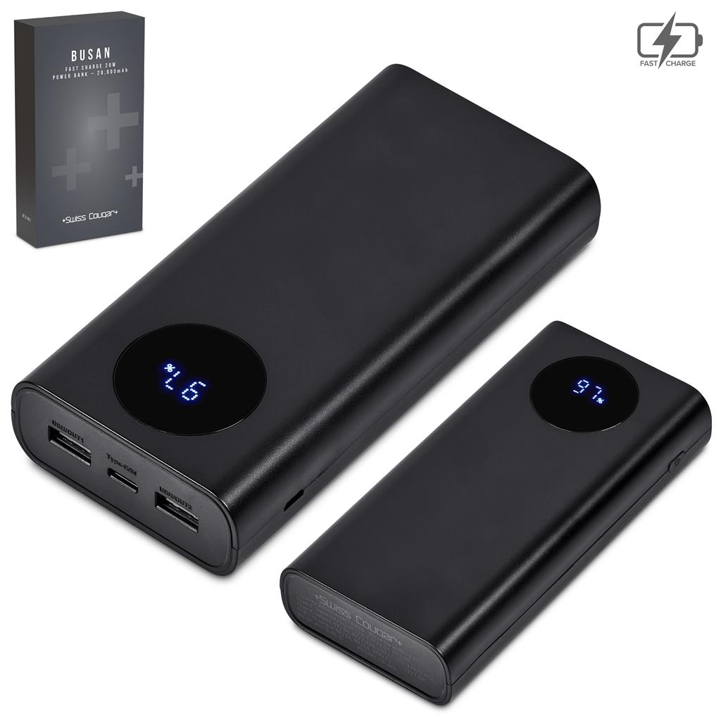 DEFAULT_1024X1024 Swiss Cougar Busan Fast Charge 20W Power Bank - 20,000mAh - Image 1