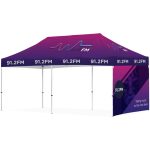 Ovation Sublimated Gazebo 6m X 3m - 1 Short Full-Wall Skin - Image 7