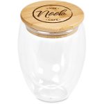 Okiyo Moco Glass & Bamboo Double-Wall Cup - 350ml - Image 4