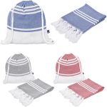 US Basic Santa Cruz Cotton-Rich Beach Towel & Drawstring Bag - Image 4