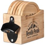 Okiyo Kanpai Bamboo Coaster & Bottle Opener Set - Image 13
