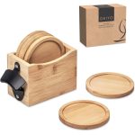 Okiyo Kanpai Bamboo Coaster & Bottle Opener Set - Image 16