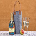 Okiyo Tahada RPET Felt Wine Tote - Image 2