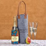 Okiyo Tahada RPET Felt Wine Tote - Image 4