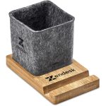 Okiyo Kyadi Recycled PET & Bamboo Desk Caddy Phone Stand - Image 13