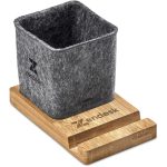 Okiyo Kyadi Recycled PET & Bamboo Desk Caddy Phone Stand - Image 4