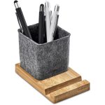 Okiyo Kyadi Recycled PET & Bamboo Desk Caddy Phone Stand - Image 9