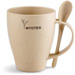 Okiyo Kawai Wheat Straw Mug & Spoon - 350ml - Image 12