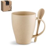 Okiyo Kawai Wheat Straw Mug & Spoon - 350ml - Image 8