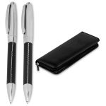 Charisma Ball Pen & Pencil Set - Black - Image 2