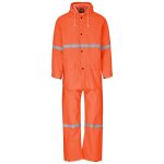 Light Duty Tornado  Hi-Viz Reflective  Rubberised Rainsuit - Orange