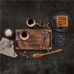 Serendipio Large Farm Style Wooden Tray with Leather Straps - Image 9