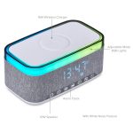 Serendipio Cumberland 10W Bluetooth Speaker Wireless Charger & Clock - Image 3
